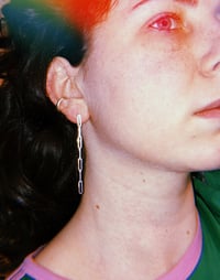 Image 2 of angular link earrings (long)