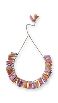 Image 1 of Collana in pelle artigianale AFRODITE COLLIER - Sunset