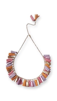 Image 6 of Collana in pelle artigianale AFRODITE COLLIER - Sunset