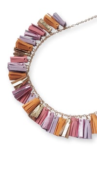 Image 3 of Collana in pelle artigianale AFRODITE COLLIER - Sunset