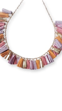 Image 7 of Collana in pelle artigianale AFRODITE COLLIER - Sunset
