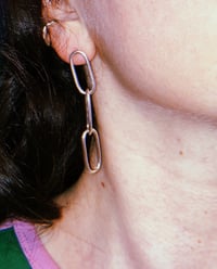 Image 2 of chunky oval loop earrings