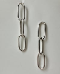 Image 1 of chunky oval loop earrings