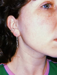 Image 1 of oval loop earrings