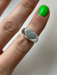 Image 1 of silver heart ring