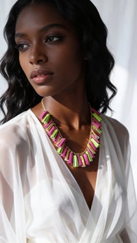 Image 8 of Collana in pelle artigianale AFRODITE COLLIER - Tropical