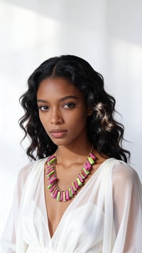 Image 11 of Collana in pelle artigianale AFRODITE COLLIER - Tropical