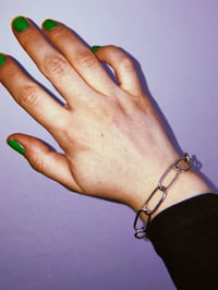Image 3 of chunky oval loop bracelet