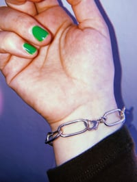 Image 2 of chunky oval loop bracelet