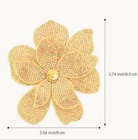 Image 3 of Rhinestone Flower Brooch Pins