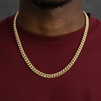 Image 1 of 8mm Gold Cuban Link Chain 
