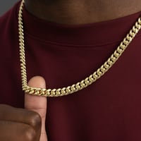 Image 4 of 8mm Gold Cuban Link Chain 