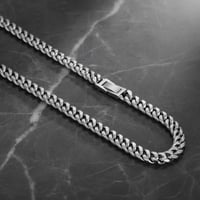 Image 5 of 8mm Silver Cuban Link Chain 