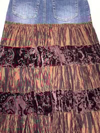 Image 3 of 00s denim brown fairy maxi skirt with sequins 