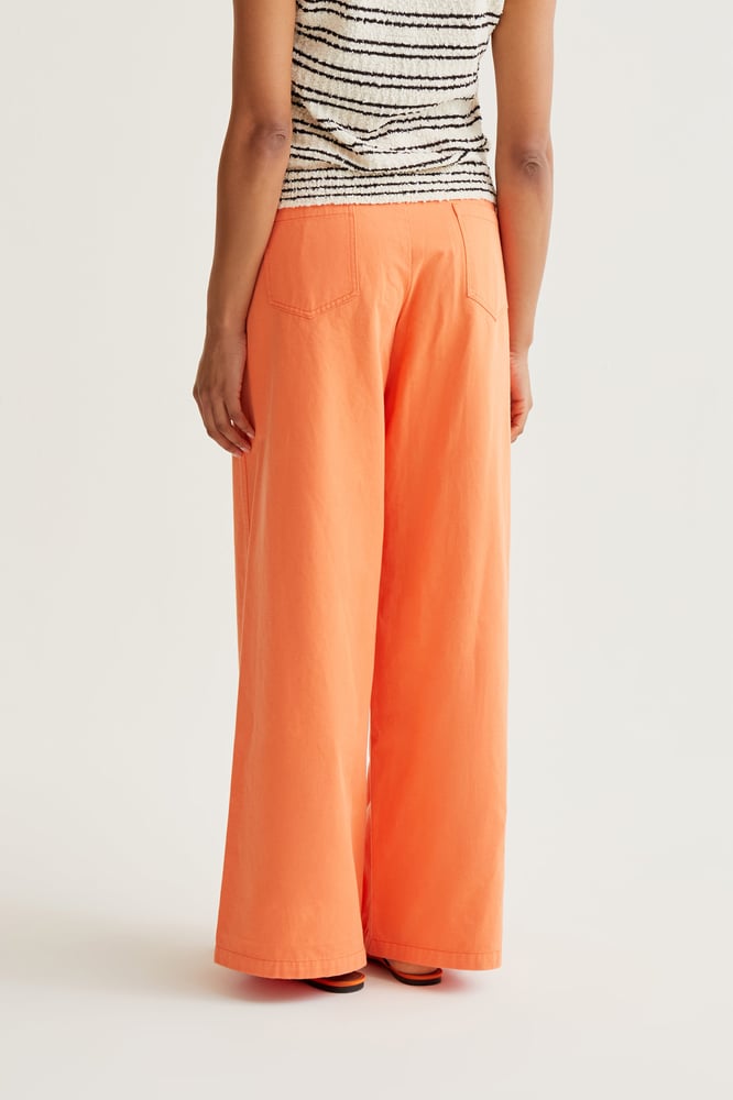 Image of Pantalón wide leg naranja
