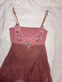 Image 3 of 00s fairy asymmetrical hem cami top with embellishment