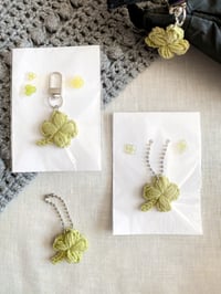 Image 2 of spring series 🍀 crochet clover keychains