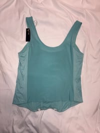 Image 3 of 00s baby blue corset style fairy top with sequins and lace up detail