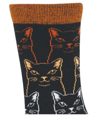 Image 2 of Sketchy Cats Bamboo Crew Socks