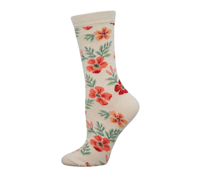 Image 1 of Wild Flowers Bamboo Crew Socks