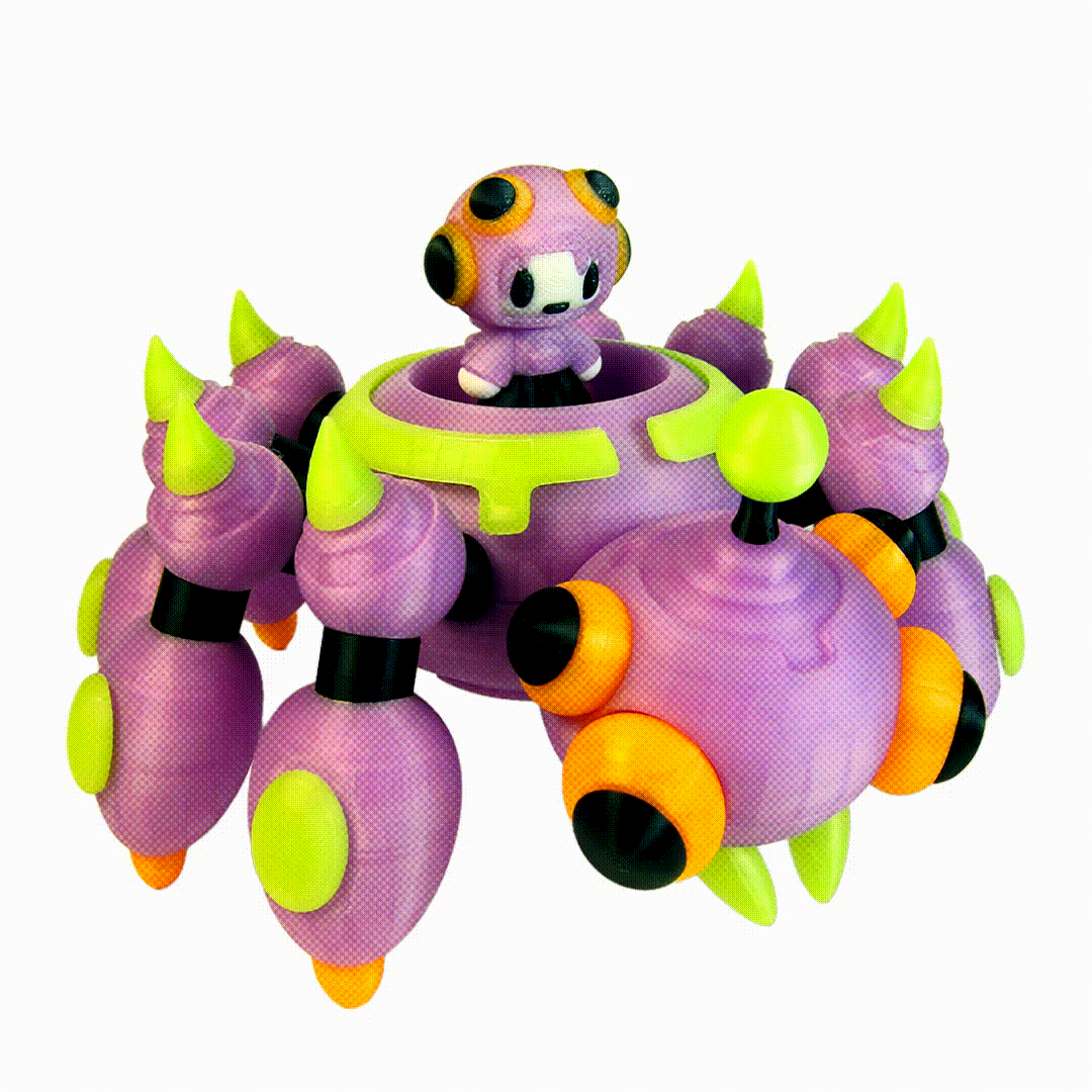 Image 1 of Spiderbot GID Construction Kit (ATOMIC PURPLE)