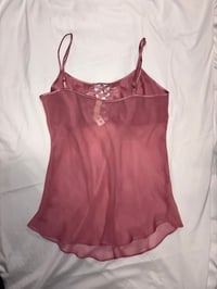 Image 2 of 00s Jennyfer pink satin and mesh cami 