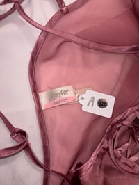 Image 3 of 00s Jennyfer pink satin and mesh cami 