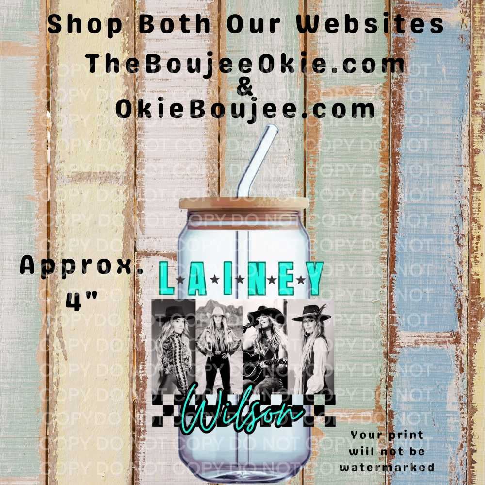 Image of Lainey Wilson Double Sided Uv Dtf Decal T4