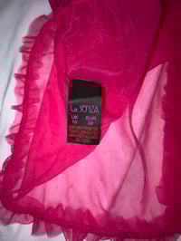 Image 3 of 00s La Senza hot pink with ruffle on the cups 