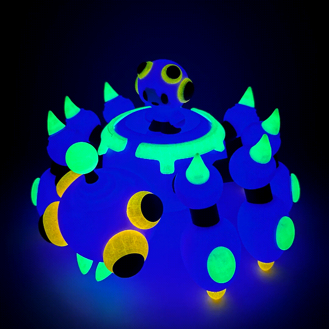 Image 2 of Spiderbot GID Construction Kit (ATOMIC PURPLE)