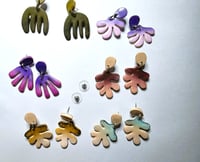 Image 1 of Matisse Style Stud Earrings - Pastels: (PCE054)