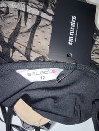 Image 4 of 90s black polka dot ruched corset style cami 