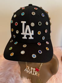 Image 3 of LA Fitted Curve Brim Snap Back