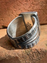 Image 5 of WL&A Handmade Heavy Ingot Split Lane Gem Grade Sonoran Desert Ring - Size 11