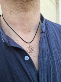 Image 8 of Ready to ship! Mens Necklace - Copper Swirl 