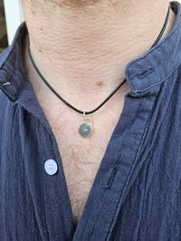 Image 1 of Ready to ship! Mens Necklace! Sterling Silver Wave 