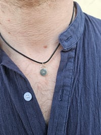 Image 8 of Ready to ship! Mens Necklace! Sterling Silver Wave 