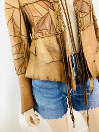 Image 5 of Vintage 1970s  Artisan Made Patchwork Leather Jacket