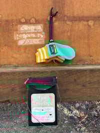 Image 4 of Mitt Elberts Mittens ♻️ /  Mint / Yellow & White Stripe Cuff