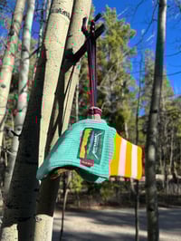 Image 1 of Mitt Elberts Mittens ♻️ /  Mint / Yellow & White Stripe Cuff