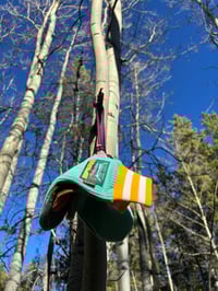 Image 3 of Mitt Elberts Mittens ♻️ /  Mint / Yellow & White Stripe Cuff
