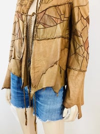 Image 6 of Vintage 1970s  Artisan Made Patchwork Leather Jacket