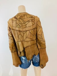 Image 7 of Vintage 1970s  Artisan Made Patchwork Leather Jacket