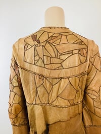 Image 8 of Vintage 1970s  Artisan Made Patchwork Leather Jacket