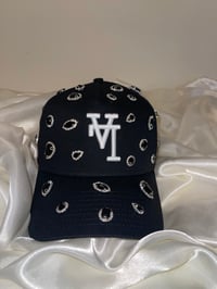Black Upside Down LA Bling Fitted