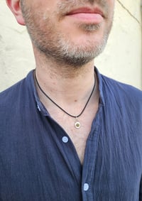 Image 1 of Ready to ship! Mens Necklace! Tigerseye & Sterling Silver 