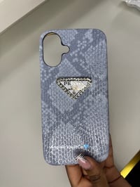 Image 1 of Blue Snake Skin Prada Case