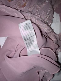 Image 4 of 00s Monsoon pink silk beaded sequin asymmetrical hem cami 