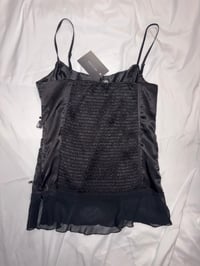 Image 2 of 90s New Look corset style top with appliqué flowers 