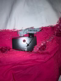 Image 3 of 00s hot pink tie back sequin cami top 